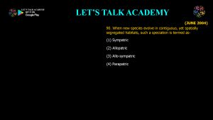 CSIR NET Life Science Previous Year Questions and Solution on EVOLUTION AND BEHAVIOUR