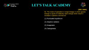 CSIR NET Life Science Previous Year Questions and Solution on EVOLUTION AND BEHAVIOUR