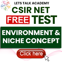 CSIR NET Life Science Free Test on Environment and Niche Concept
