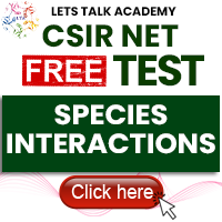 CSIR NET Life Science Free Test on Species Interactions Ecology