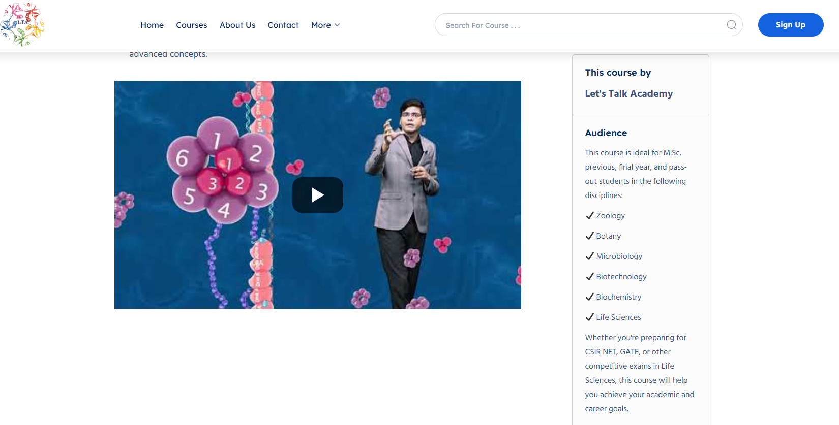 Best Coaching for Gate Life Science - Letstalkacademy