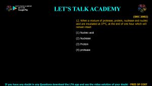 CSIR NET Life Science Previous Year Questions and Solution on Enzymes Kinetics