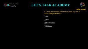 CSIR NET Life Science Previous Year Questions and Solution on Animal Physiology