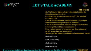 CSIR NET Life Science Previous Year Questions and Solution on Biochemistry