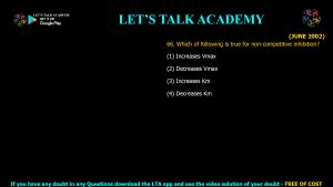 CSIR NET Life Science Previous Year Questions and Solution on Enzymes Kinetics