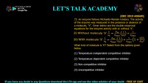 CSIR NET Life Science Previous Year Questions and Solution on Biochemistry