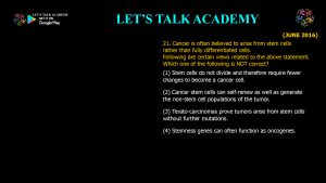 CSIR NET Life Science Previous Year Questions and Solution on cancer