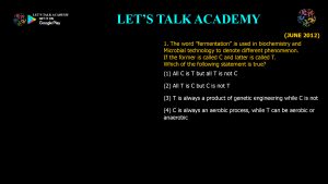 CSIR NET Life Science Previous Year Questions and Solution on Microbial Fermentation