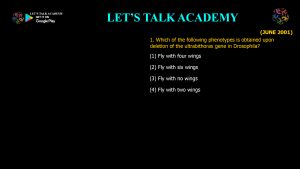 CSIR NET Life Science Previous Year Questions and Solution on Drosophila Development