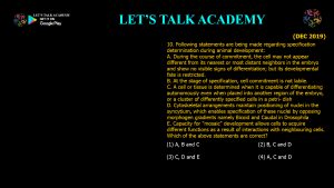 CSIR NET Life Science Previous Year Questions and Solution on Basic Concepts of Development