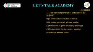 CSIR NET Life Science Previous Year Questions and Solution on CONCEPTS OF GENE
