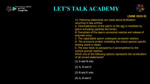 CSIR NET Life Science Previous Year Questions and Solution on Gametogenesis and Fertilization