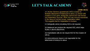 CSIR NET Life Science Previous Year Questions and Solution on Early Development in Animals
