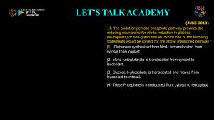 CSIR NET Life Science Previous Year Questions and Solution PHOTORESPIRATION AND RESPIRATION