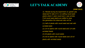 CSIR NET Life Science Previous Year Questions and Solution on MENDELIAN PRINCIPLES