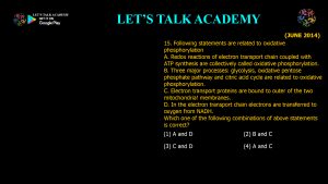 CSIR NET Life Science Previous Year Questions and Solution PHOTORESPIRATION AND RESPIRATION