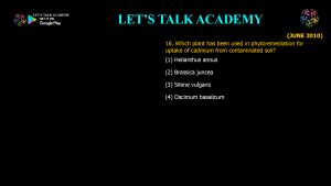 CSIR NET Life Science Previous Year Questions and Solution on Bioremediation and Phytoremediation
