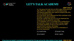 CSIR NET Life Science Previous Year Questions and Solution on Development Biology