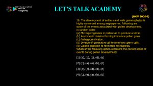 CSIR NET Life Science Previous Year Questions and Solution on Basic Concepts of Development