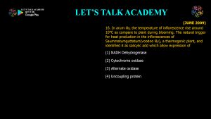 CSIR NET Life Science Previous Year Questions and Solution PHOTORESPIRATION AND RESPIRATION