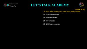 CSIR NET Life Science Previous Year Questions and Solution PHOTORESPIRATION AND RESPIRATION
