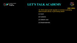 CSIR NET Life Science Previous Year Questions and Solution Plant Hormones