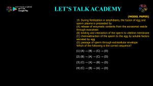 CSIR NET Life Science Previous Year Questions and Solution on Gametogenesis and Fertilization