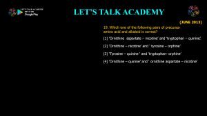 CSIR NET Life Science Previous Year Questions and Solution SECONDARY METABOLITES