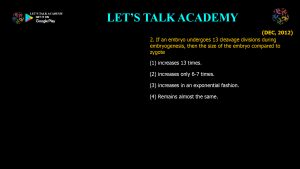 CSIR NET Life Science Previous Year Questions and Solution on Early Development in Animals
