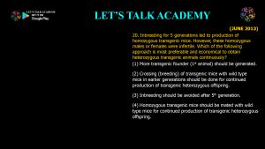 CSIR NET Life Science Previous Year Questions and Solution on Animal Cell Culture and Transgenic Animals