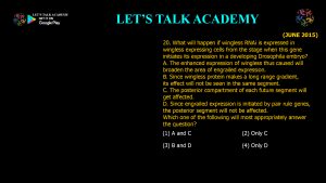 CSIR NET Life Science Previous Year Questions and Solution on Drosophila Development