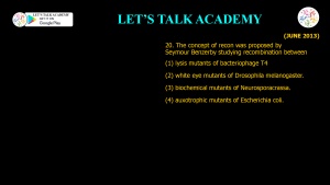 CSIR NET Life Science Previous Year Questions and Solution on CONCEPTS OF GENE