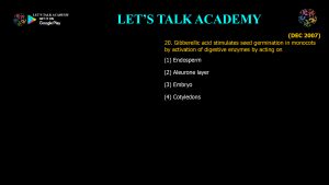CSIR NET Life Science Previous Year Questions and Solution Plant Hormones
