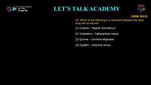 CSIR NET Life Science Previous Year Questions and Solution SECONDARY METABOLITES