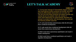 CSIR NET Life Science Previous Year Questions and Solution on Basic Concepts of Development