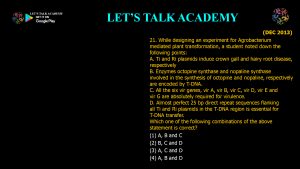 CSIR NET Life Science Previous Year Questions and Solution on Plant Tissue Culture and Transgenic Plants