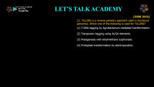 CSIR NET Life Science Previous Year Questions and Solution on Molecular Approaches for Transgene Diagnosis