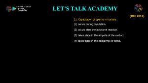 CSIR NET Life Science Previous Year Questions and Solution on Gametogenesis and Fertilization
