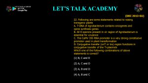 CSIR NET Life Science Previous Year Questions and Solution on Plant Tissue Culture and Transgenic Plants