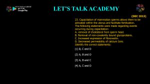 CSIR NET Life Science Previous Year Questions and Solution on Gametogenesis and Fertilization