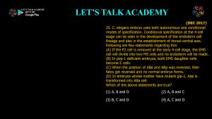 CSIR NET Life Science Previous Year Questions and Solution on Basic Concepts of Development