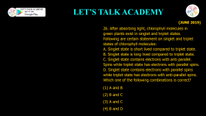 CSIR NET Life Science Previous Year Questions and Solution PHOTOSYNTHESIS