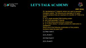 CSIR NET Life Science Previous Year Questions and Solution on Plant Tissue Culture and Transgenic Plants