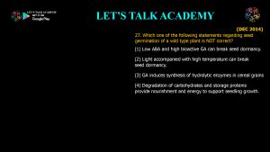 CSIR NET Life Science Previous Year Questions and Solution Plant Physiology