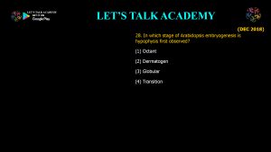 CSIR NET Life Science Previous Year Questions and Solution on Basic Concepts of Development