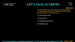 CSIR NET Life Science Previous Year Questions and Solution on Morphogenesis and Organogenesis in Animals