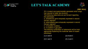 CSIR NET Life Science Previous Year Questions and Solution on Development Biology