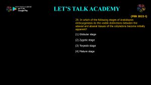 CSIR NET Life Science Previous Year Questions and Solution on Basic Concepts of Development
