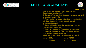 CSIR NET Life Science Previous Year Questions and Solution on CHROMOSOMES ABERRATIONS