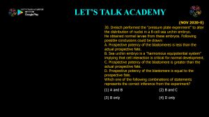 CSIR NET Life Science Previous Year Questions and Solution on Basic Concepts of Development